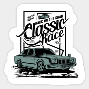 classic race back road sports classic car Sticker